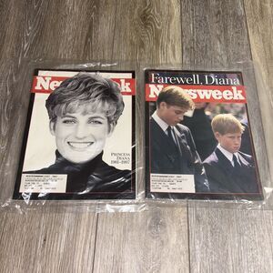 Princess Diana Farewell Commemorative Issues 1997- 2 Newsweek Magazines - SEALED